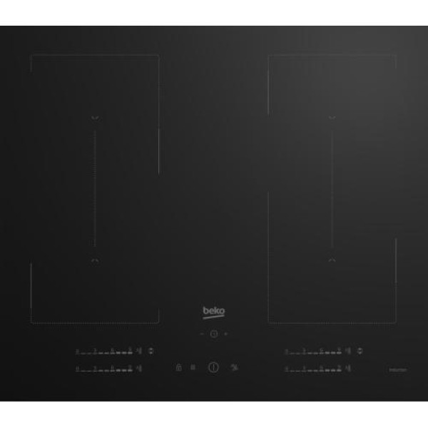 Pliidiplaat beko, 4 x induktsioon, 60 cm, must, lõigatud serv