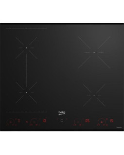 Pliidiplaat beko, 4 x induktsioon, 60 cm, must, faasitud serv
