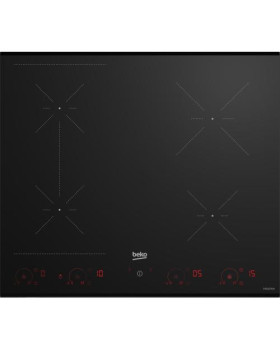 Pliidiplaat beko, 4 x induktsioon, 60 cm, must, faasitud serv
