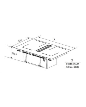 Õhupuhastiga pliidiplaat beko, 4 x induktsioon, 60 cm, 620 m3/h, must-foto6