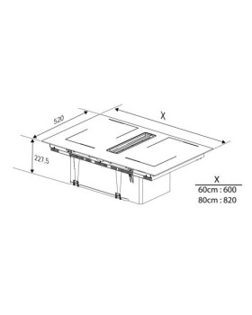 Õhupuhastiga pliidiplaat beko, 4 x induktsioon, 82 cm, 620 m3/h, must-foto3