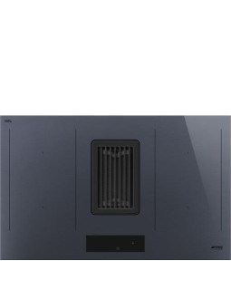 Õhupuhastiga pliidiplaat smeg, 4 x induktsioon, 83 cm, 700 m3/h, 65 db, lõigatud serv, neptuunhall