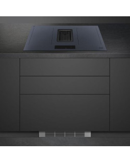 Õhupuhastiga pliidiplaat smeg, 4 x induktsioon, 83 cm, 700 m3/h, 65 db, lõigatud serv, neptuunhall-foto7