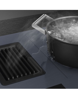 Õhupuhastiga pliidiplaat smeg, 4 x induktsioon, 83 cm, 700 m3/h, 65 db, lõigatud serv, neptuun hall-foto6