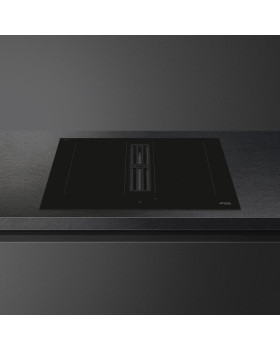Õhupuhastiga pliidiplaat smeg, 4 x induktsioon, 70 cm, 650 m3/h, 68 db, lõigatud serv, must-foto2
