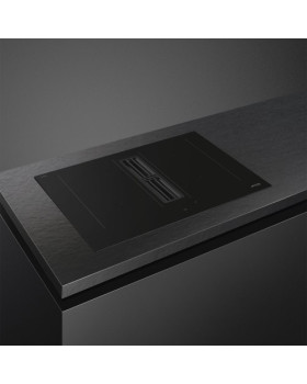 Õhupuhastiga pliidiplaat smeg, 4 x induktsioon, 70 cm, 650 m3/h, 68 db, lõigatud serv, must-foto7