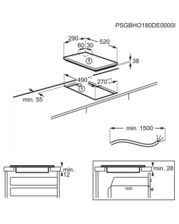 Pliidiplaat aeg, domino, 2 x hilight, 29 cm, must, lõigatud servad-foto2