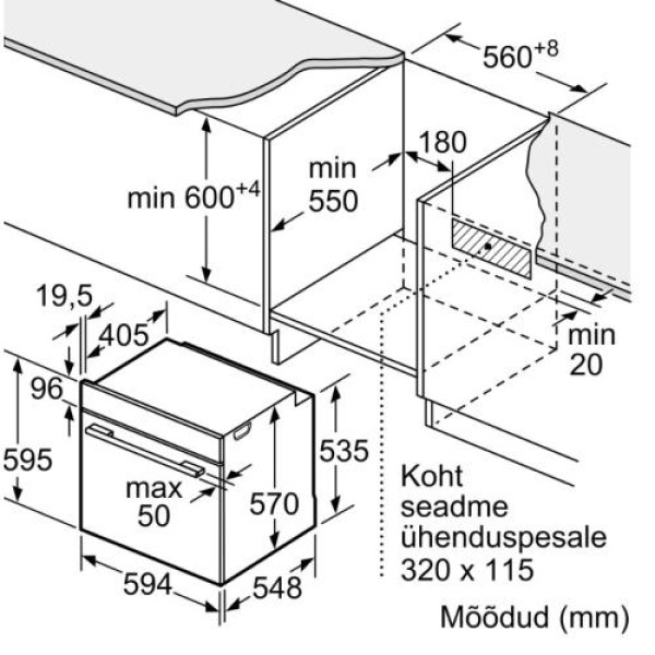 Ahi bosch, 71 l, a+, aurufunktsioon, pürolüüs, must/rv-teras