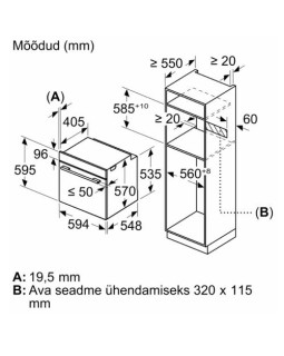 Ahi bosch, 71 l, a+, aurufunktsioon, pürolüüs, must/rv-teras-foto7