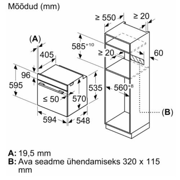 Ahi bosch, 71 l, a+, aurufunktsioon, pürolüüs, must/rv-teras