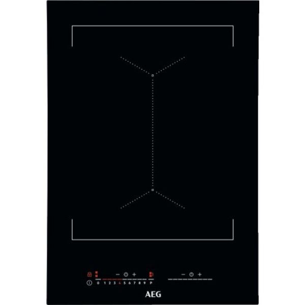Pliidiplaat aeg, domino, 2 x induktsioon, 36 cm, lõigatud serv, must Kodumasinad