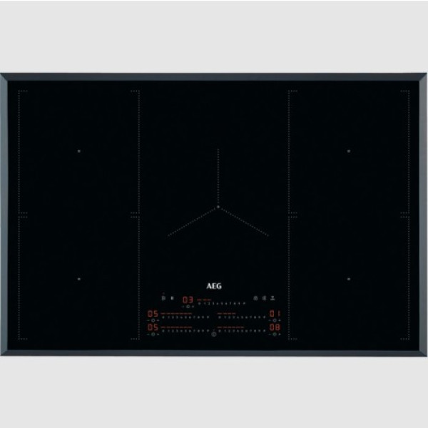 Pliidiplaat aeg, 5 x induktsioon, 80 cm, must, faasitud serv Kodumasinad
