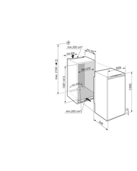 Jahekapp liebherr, integreeritav, 140 cm, 224 l, 33 db, valge-foto3