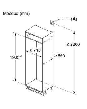 Külmik bosch, integreeritav, 193,5 cm, 285/98 l, 34 db, nofrost, elektrooniline juhtimine, valge-foto7