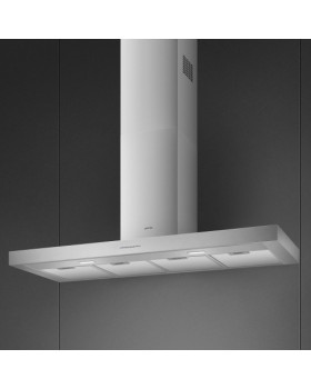 Õhupuhastaja smeg, seina, 120 cm, 690 m3/h, 62 db, harjatud rv teras-foto2