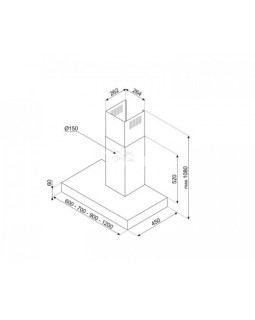 Õhupuhastaja smeg, seina, 90 cm, 713 m3/h, 62 db, antratsiit-foto5