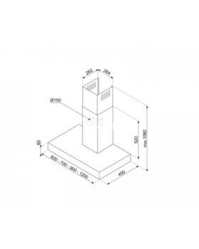 Õhupuhastaja smeg, seina, 90 cm, 713 m3/h, 62 db, antratsiit-foto5