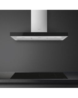 Õhupuhastaja smeg, seina, 62 db, 705 cm3/h, 90 cm, rv teras/must klaas-foto6