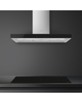 Õhupuhastaja smeg, seina, 62 db, 705 cm3/h, 90 cm, rv teras/must klaas-foto6