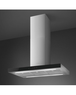 Õhupuhastaja smeg, saare, 90 cm, 778 m3/h, 69 db, rv teras/must klaas-foto2