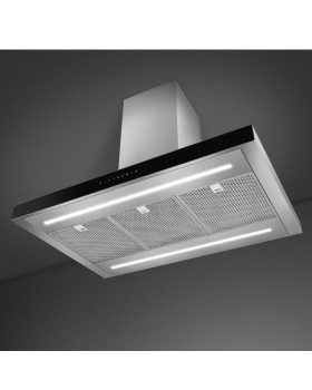 Õhupuhastaja smeg, saare, 90 cm, 778 m3/h, 69 db, rv teras/must klaas-foto4