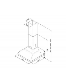 Õhupuhastaja smeg cortina, seina, 60 cm, kreem/messing, 788m3/h, 63 db-foto2