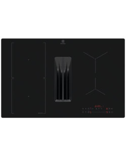 Õhupuhastiga pliidiplaat electrolux, 4 x induktsioon, 80 cm, saphirmatt, 650 m3/h, 71 db, lõigatud servad