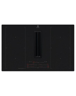 Õhupuhastiga pliidiplaat electrolux, 4 x induktsioon, 80 cm, saphirmatt, 630 m3/h, 64 db, lõigatud servad