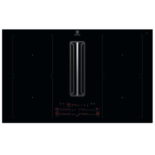 Õhupuhastiga pliidiplaat electrolux, 4 x induktsioon, 83 cm, 630 m3/h, 64 db, lõigatud servad