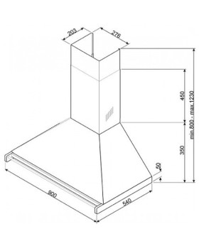 Õhupuhastaja smeg, opera, seina, 90 cm, rv teras-foto2