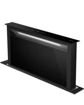 Tööpinna õhupuhastaja smeg linea, 90 cm, 720 m3/h, min 43 db/max 68db, must harjatud teras/must klaas