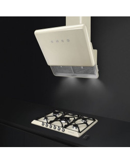 Õhupuhastaja smeg 50-ndate stiil, seina, 75 cm, kreem-foto5