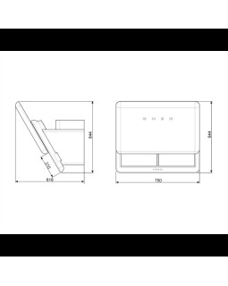Õhupuhastaja smeg, 50-ndate stiil, seina, 75 cm, 797 m3/h, 67 db, union jack-foto4