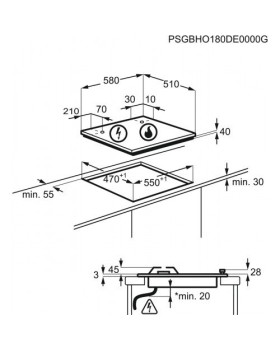 Pliidiiplaat electrolux, 4 x gaas, 58 cm, malmrestid, klaas, must-foto2