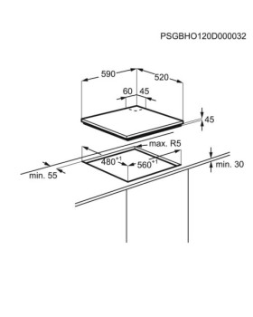 Pliidiplaat electrolux, 4 x gaas, 60 cm, must-foto3