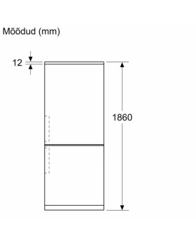 Külmik bosch, 186 cm, 218/103 l, 35 db, elektrooniline juhtimine, nofrost, inox-foto3