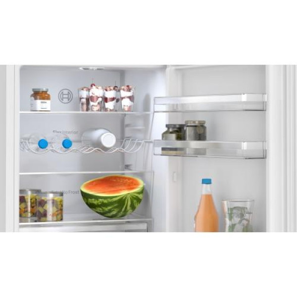 Külmik bosch, 186cm, 218/103 l, 35 db, elektrooniline juhtimine, nofrost, valge