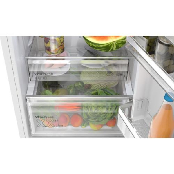 Külmik bosch, 186cm, 218/103 l, 35 db, elektrooniline juhtimine, nofrost, valge