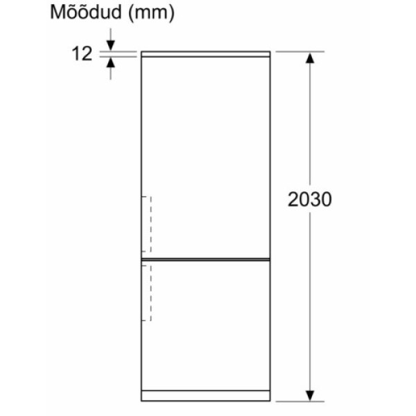 Külmik bosch, 203 cm, 29 db, elektrooniline juhtimine, rv teras, 260/103 l Kodumasinad