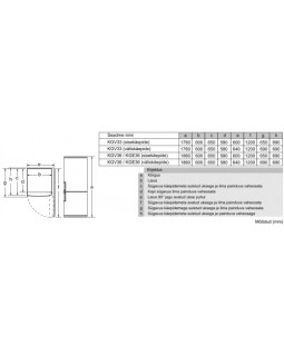 Külmik bosch, 186 cm, 214/94 l, 39 db, elektrooniline juhtimine, lowfrost, rv teras-foto3