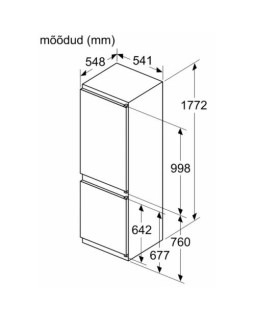 Külmik neff, integreeritav, 177 cm, 184/76 l, 35 db, nofrost-foto5