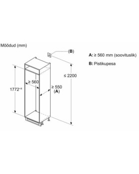 Külmik neff, integreeritav, 177 cm, 184/76 l, 35 db, nofrost-foto6