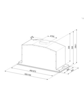 Õhupuhastaja smeg, integreeritav, 70 cm, 720 m3/h, 69 db, rv teras-foto2