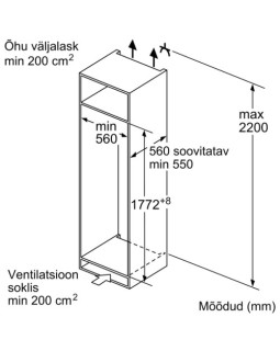 Jahekapp bosch, integreeritav, 177.2 cm, 310 l, 35 db, elektrooniline juhtimine-foto4
