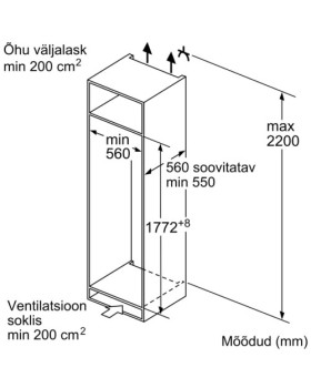 Jahekapp bosch, integreeritav, 177.5 cm, 310 l, 35 db, elektrooniline juhtimine-foto4