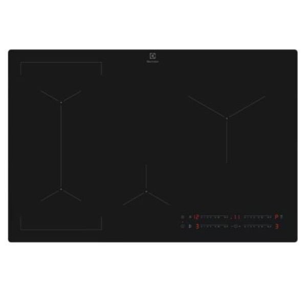 Pliidiplaat electrolux, 4 x induktsioon, 78 cm, hob2hood, saphirmatt,lõigatud servad