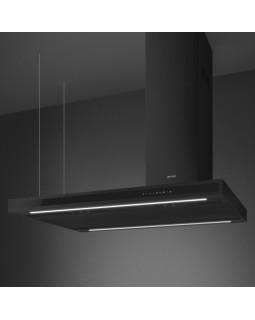Õhupuhastaja smeg, saare, 120 cm, 739 m3/h, 71 db, matt must/must klaas-foto2