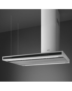 Õhupuhastaja smeg, saare, 120 cm, 739 m3/h, 71 db, rv-teras/must klaas-foto2