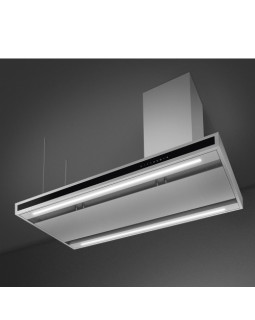 Õhupuhastaja smeg, saare, 120 cm, 739 m3/h, 71 db, rv-teras/must klaas-foto3