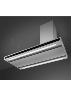 Õhupuhastaja smeg, saare, 120 cm, 739 m3/h, 71 db, rv-teras/must klaas-foto3